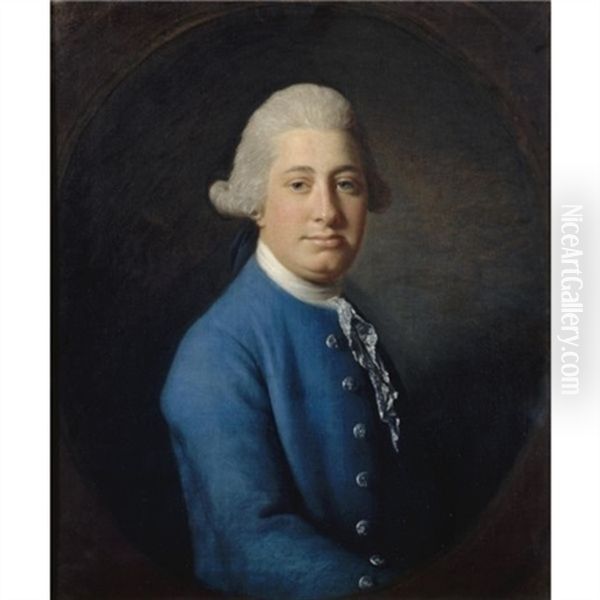 Portrait Of Lock Rollinson Of Chadlington, Oxfordshire (d. 1788) Oil Painting by Allan Ramsay