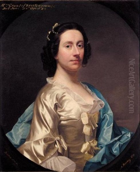 Portrait Of Grizel Miller, Mrs. William Grant, Later Lady Prestongrange Oil Painting by Allan Ramsay