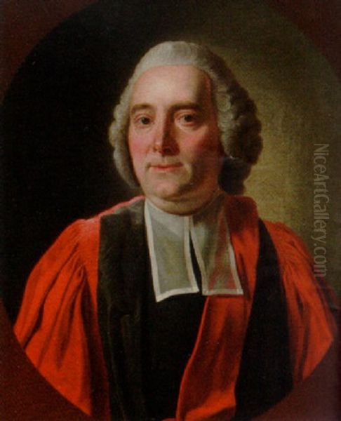 Portrait Of  Agentleman In Clerical Robes Oil Painting by Allan Ramsay