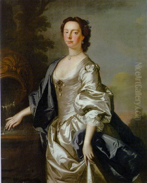 Portrait Of A Lady (elizabeth Morice, Mrs. Humphry Hale?) Oil Painting by Allan Ramsay