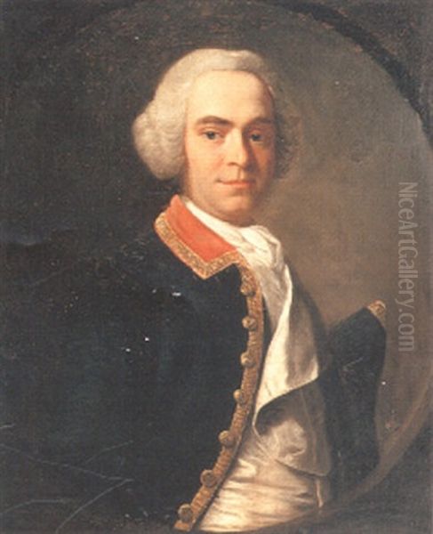 Portrait Of A Gentleman (admiral Bridge?) Oil Painting by Allan Ramsay