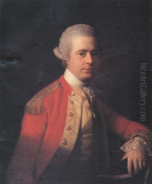 Portrait Of An Officier (brigadier-general David Wedderburn?) Oil Painting by Allan Ramsay