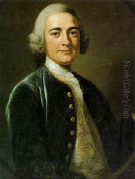 Portrait Of Edward Vickers, Esq. Oil Painting by Allan Ramsay