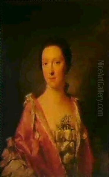 Portrait Of A Lady Called Elizabeth Gunning, Duchess Of     Argyll (1733-1790) Oil Painting by Allan Ramsay