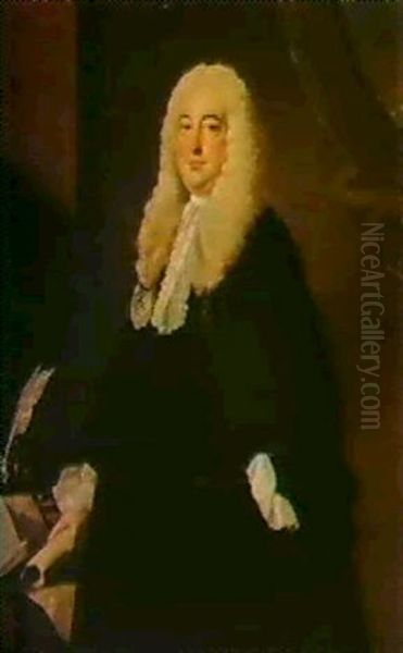 Portrait Of John Browne K.c. (1696-1750) Oil Painting by Allan Ramsay