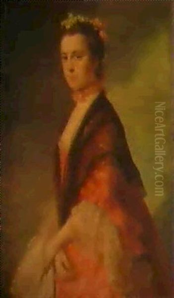 Portrait Of A Lady, Probably Lady Sarah Bunbury (1745-1826) Oil Painting by Allan Ramsay