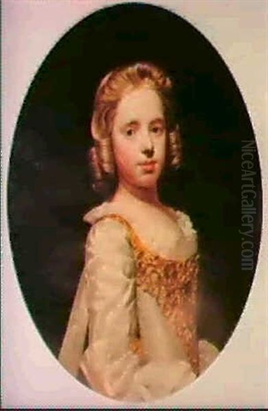 Portrait Of Willielma Maxwell Of Preston, Later Viscountess Glenorchy, When A Child Oil Painting by Allan Ramsay