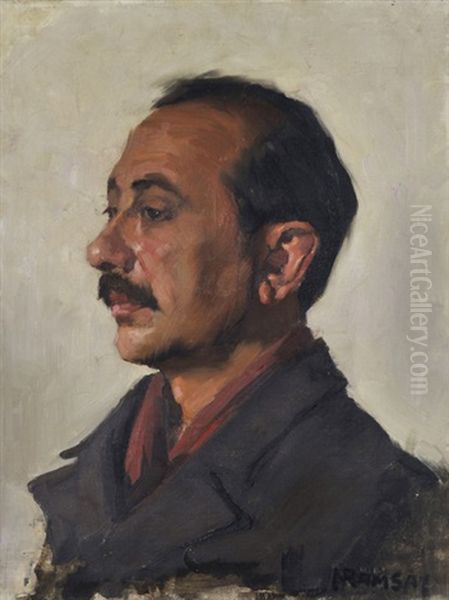 A Mulatto Artist, Paris Oil Painting by Hugh Ramsay