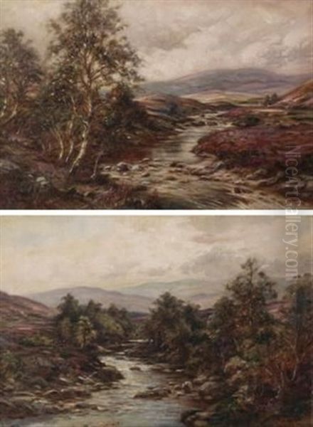 On The Tarf - Looking Up (+ On The Tarf - Looking Down; 2 Works) Oil Painting by Allan Ramsay