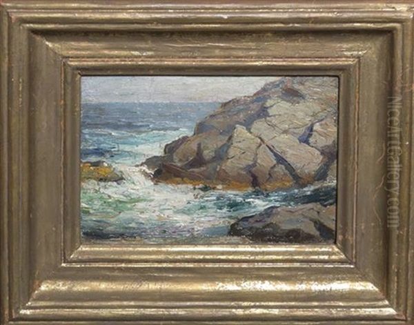 Gull Rock, Monhegan Oil Painting by Fred Winthrop Ramsdell