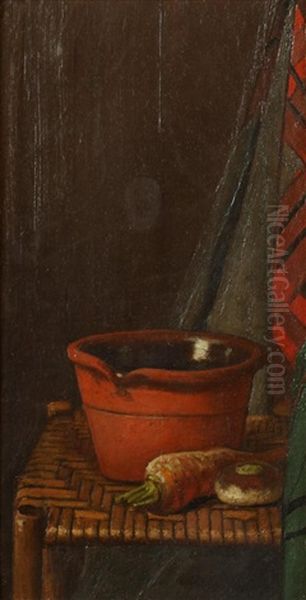 Still Life With Red Pot Oil Painting by Milne Ramsey