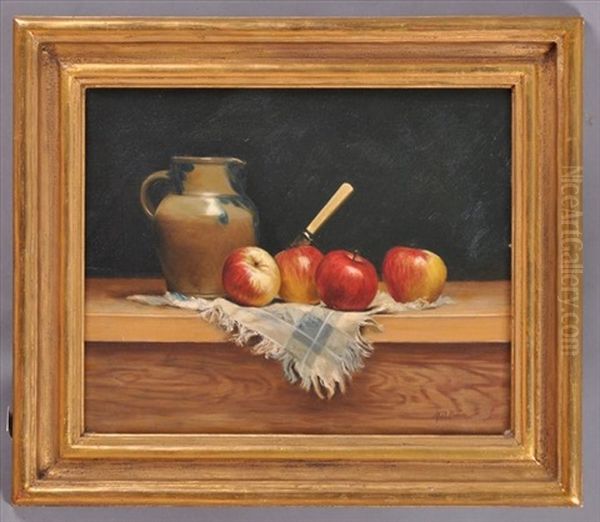 Still Life With Pitcher And Apples Oil Painting by Milne Ramsey