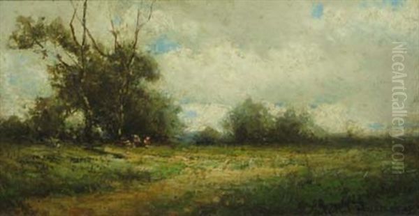 Landscape With Figures Oil Painting by Milne Ramsey