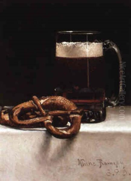 Sarsaparilla And Pretzel Oil Painting by Milne Ramsey