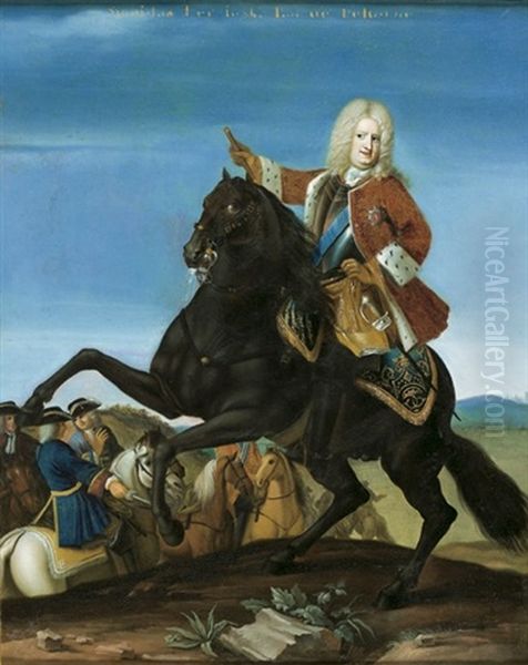 Portrait Equestre Du Roi Stanislas Leczinski by Guillaume Ranc