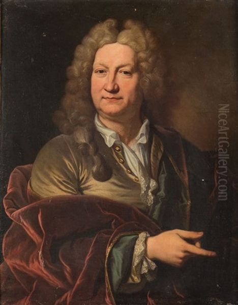 Portrait D'honore Boyer, Seigneur De Fonscolombe Oil Painting by Jean Ranc