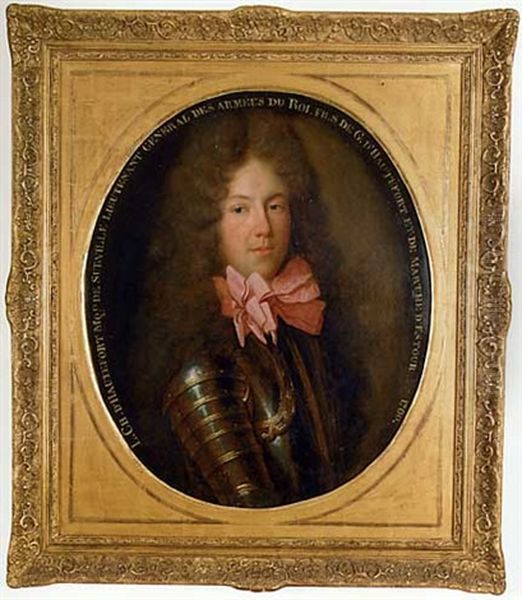 Portrait De Louis-charles De Hautefort Oil Painting by Jean Ranc