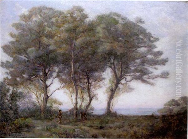 Foret De Baneim Sur Les Hauteurs D'alger Oil Painting by Louis Randavel