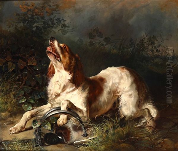 Il Cane Nella Tagliola Oil Painting by Johann Matthias Ranftl