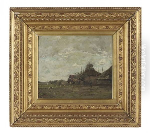 Farmstead Oil Painting by Henry Ward Ranger