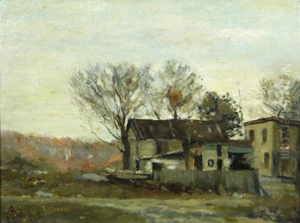 Country Home Oil Painting by Henry Ward Ranger