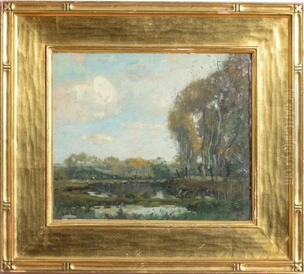 Landscape Study Oil Painting by Henry Ward Ranger