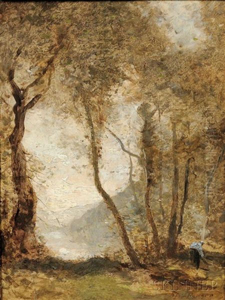 Hommage A Corot Oil Painting by Henry Ward Ranger