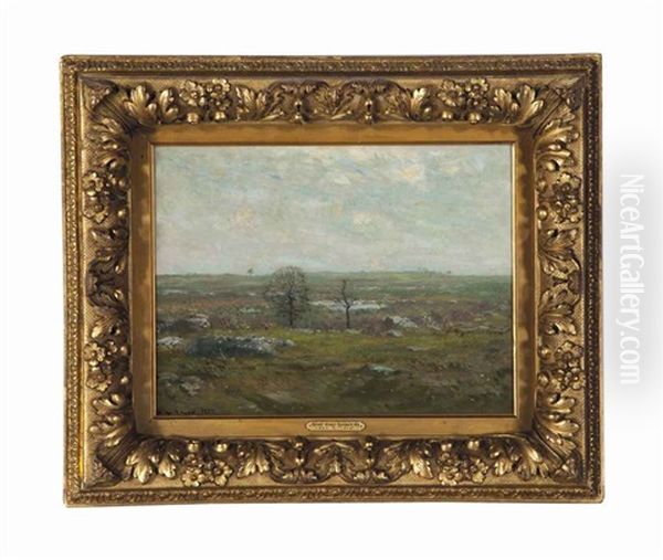 A Rocky Landscape Oil Painting by Henry Ward Ranger