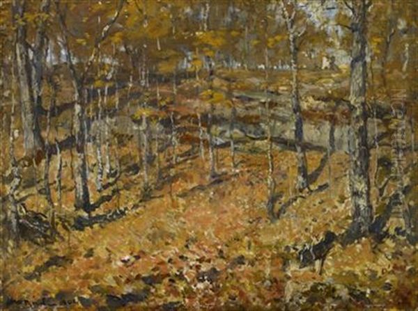 Autumn Woods Oil Painting by Henry Ward Ranger