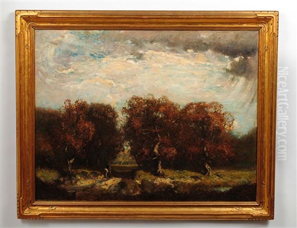 Landscape With Figure On Horseback Oil Painting by Henry Ward Ranger