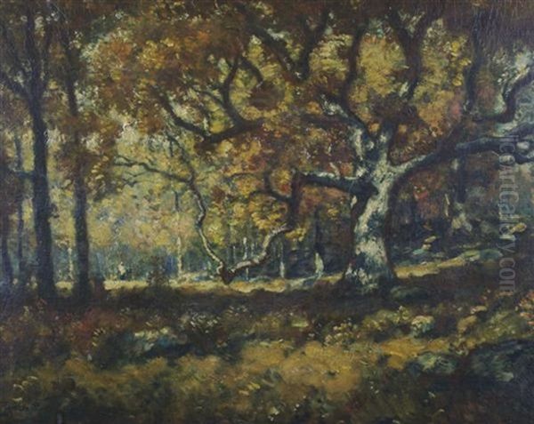 The Woodland Scene Oil Painting by Henry Ward Ranger