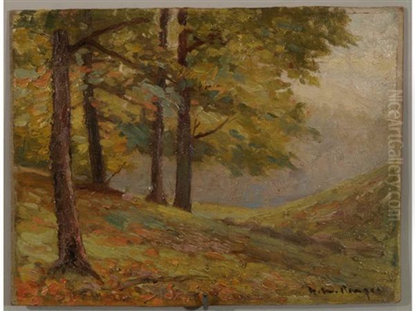 Autumn Forest Oil Painting by Henry Ward Ranger