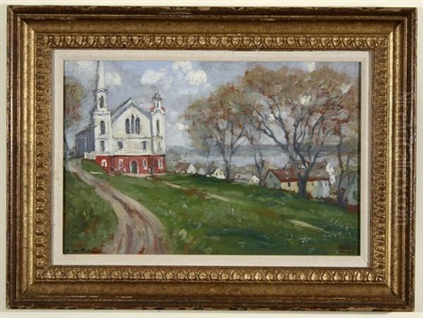 Village Scene Oil Painting by Henry Ward Ranger