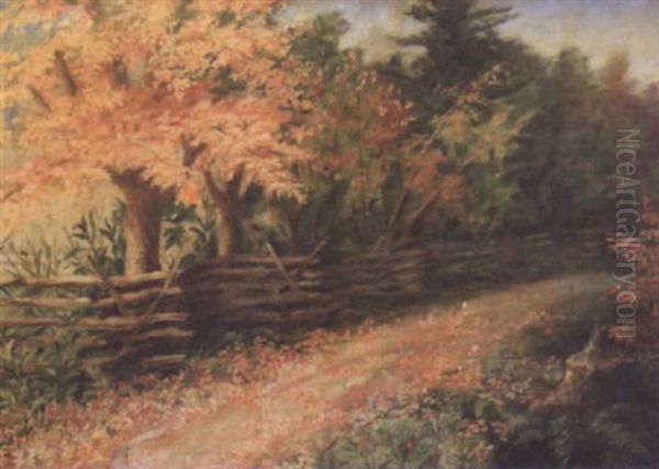 Autumnal Landscape Oil Painting by Henry Ward Ranger