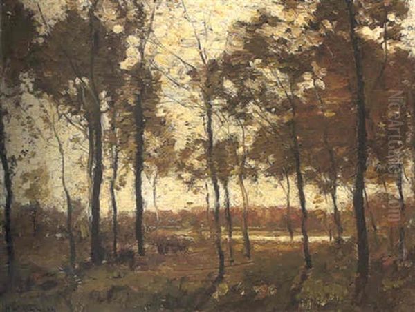 Fall Landscape Oil Painting by Henry Ward Ranger