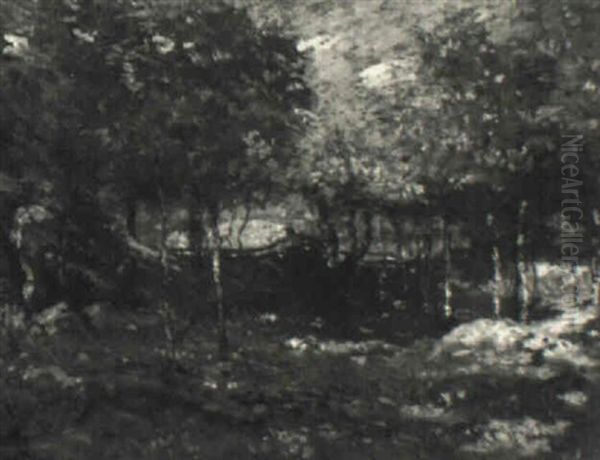 Connecticut Woods Oil Painting by Henry Ward Ranger