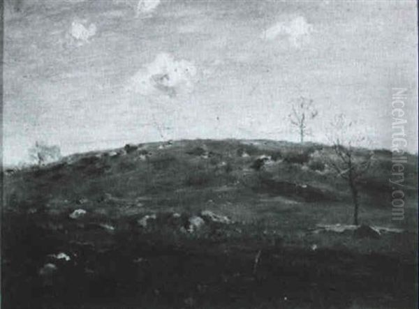 Rocky Landscape Oil Painting by Henry Ward Ranger