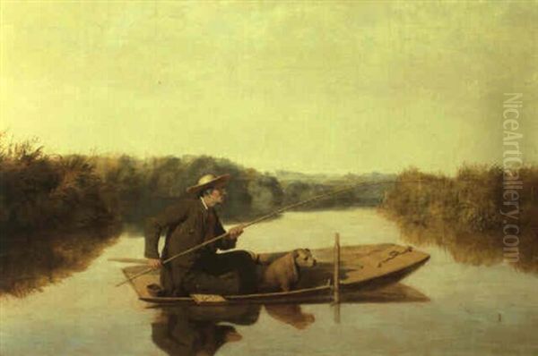 First Fish Of The Season Oil Painting by William Tylee Ranney