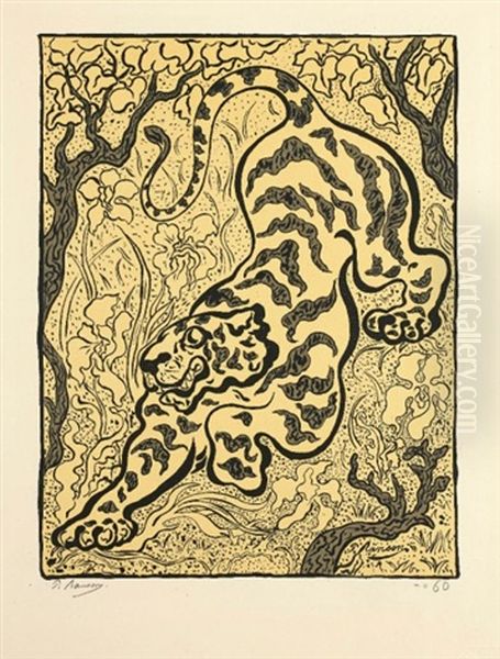 Tigre Dans Les Jungles Oil Painting by Paul Elie Ranson