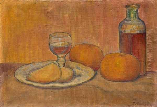 Nature Morte A La Bouteille Oil Painting by Paul Elie Ranson