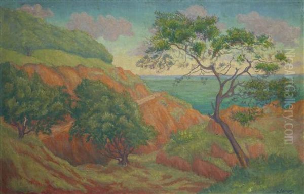 Bord De Mer Aux Arbres Verts Ou Bord De Mer Au Pays Basque Oil Painting by Paul Elie Ranson