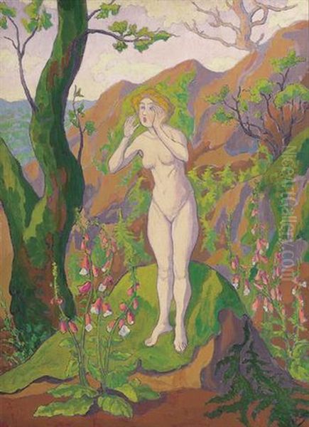 L'echo Oil Painting by Paul Elie Ranson