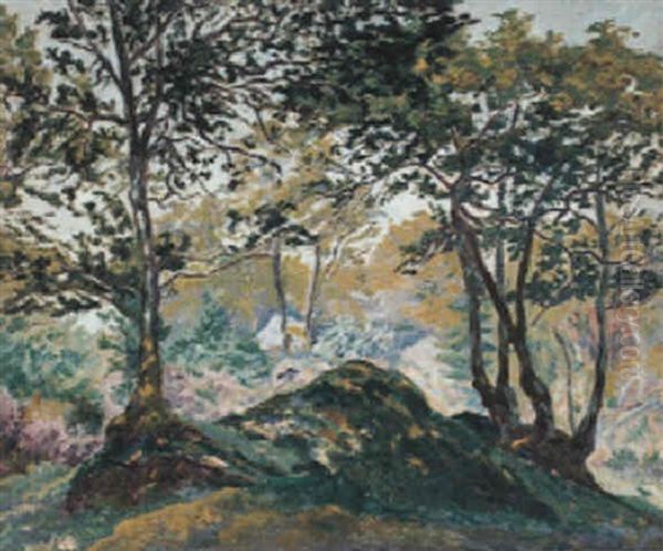 La Foret D'ecouves - La Clairiere Oil Painting by Paul Elie Ranson