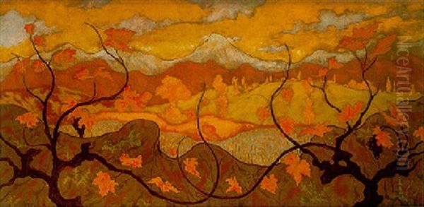 Vignes Oil Painting by Paul Elie Ranson