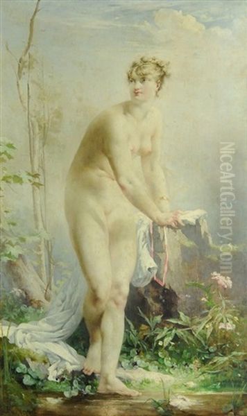 The Bather Oil Painting by Joseph Victor Ranvier