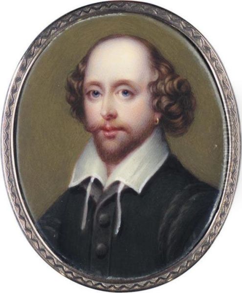 Portrait Of William Shakespeare Oil Painting by Henry Pierce Bone