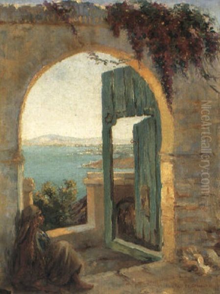 Sidi Bou Said Oil Painting by Lucie Ranvier-Chartier