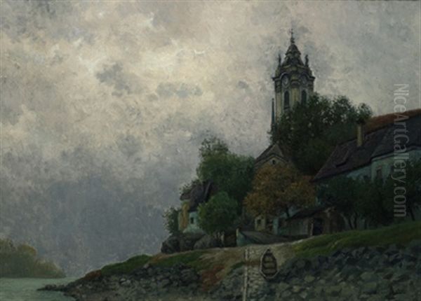 Durnstein An Der Donau Oil Painting by Hans Ranzoni the Younger