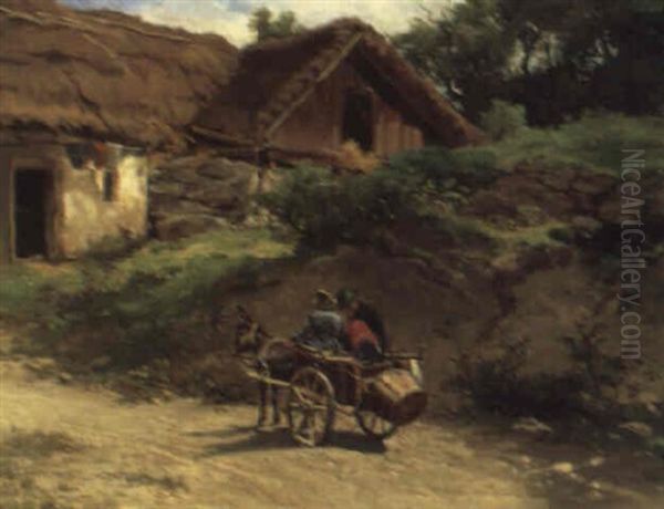 Auf Der Heimfahrt Oil Painting by Gustav Ranzoni