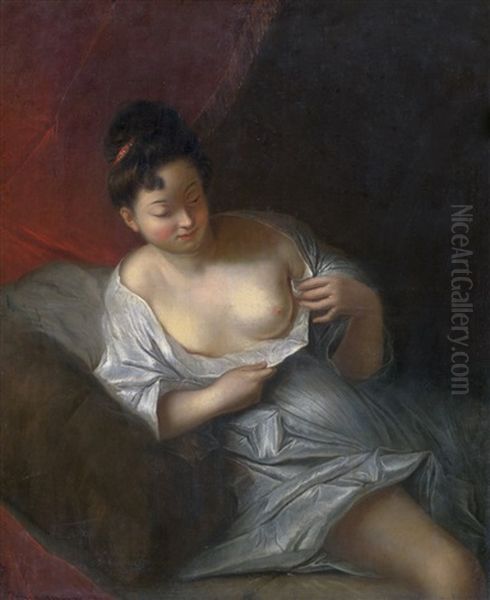 Junge Dame Im Boudoir Oil Painting by Jean Raoux